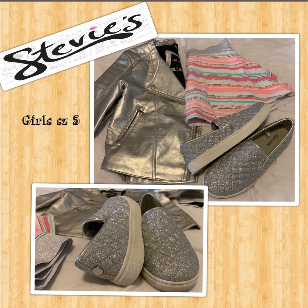 Casual silver sparkle shoes